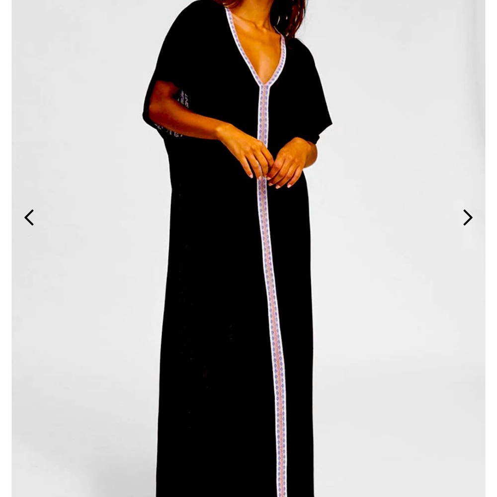 Pitusa Inca Abaya Maxi dress black size petite